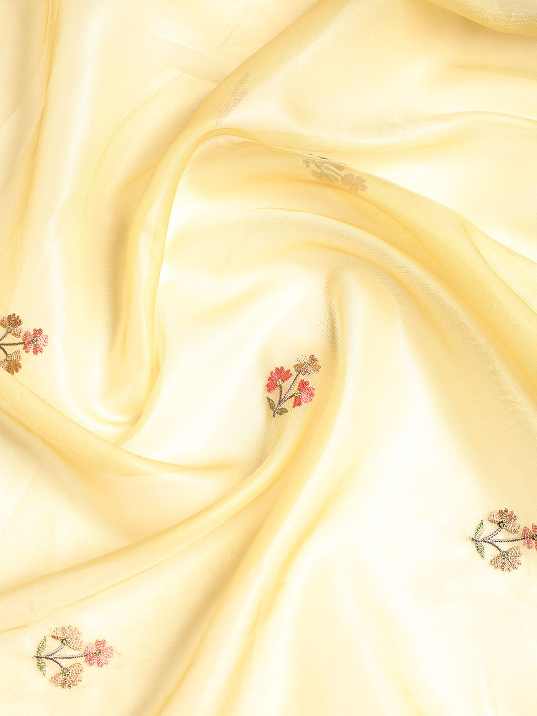 Embroidered Organza Unstitched Suit With Dupatta