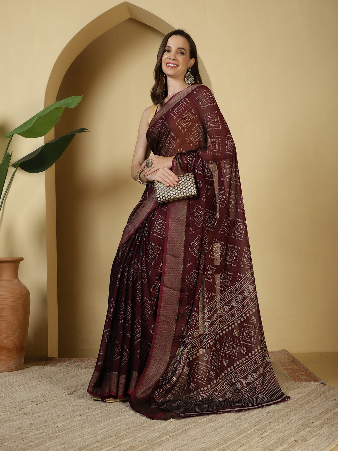 Digital Printed Chiffon Saree