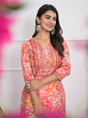 Printed Cotton Blend Kurta