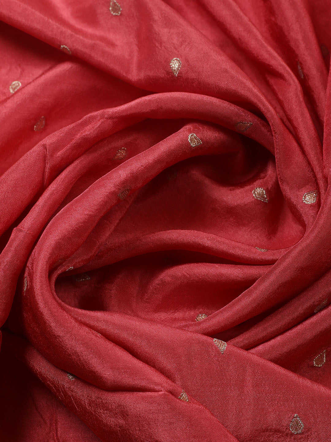 Embroidered Chanderi Unstitched Suit With Pant &amp; Dupatta