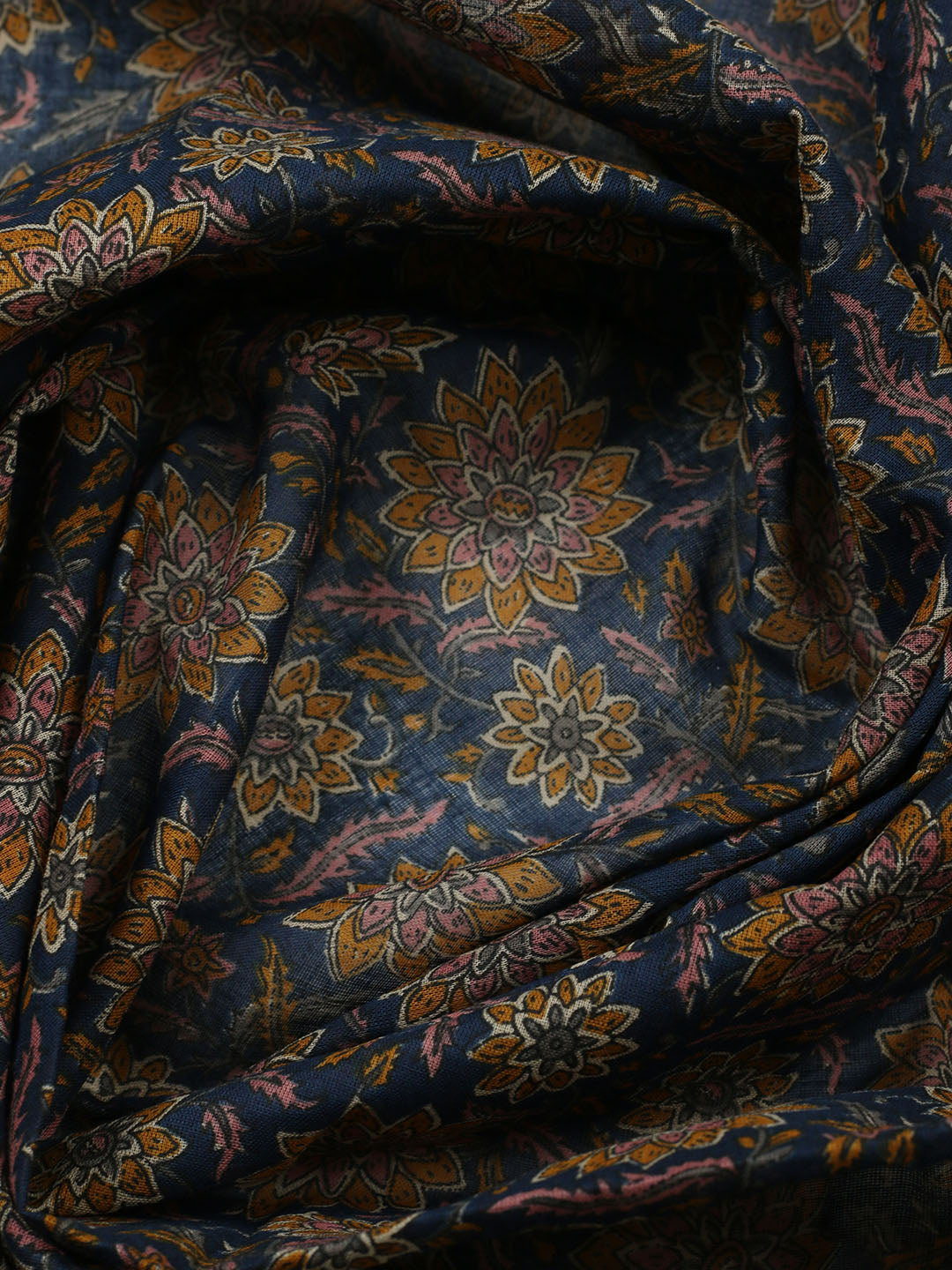 Embroidered Cotton Blend Unstitched Suit With Pant Dupatta