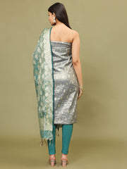 Woven Chanderi Unstitched Suit With Dupatta