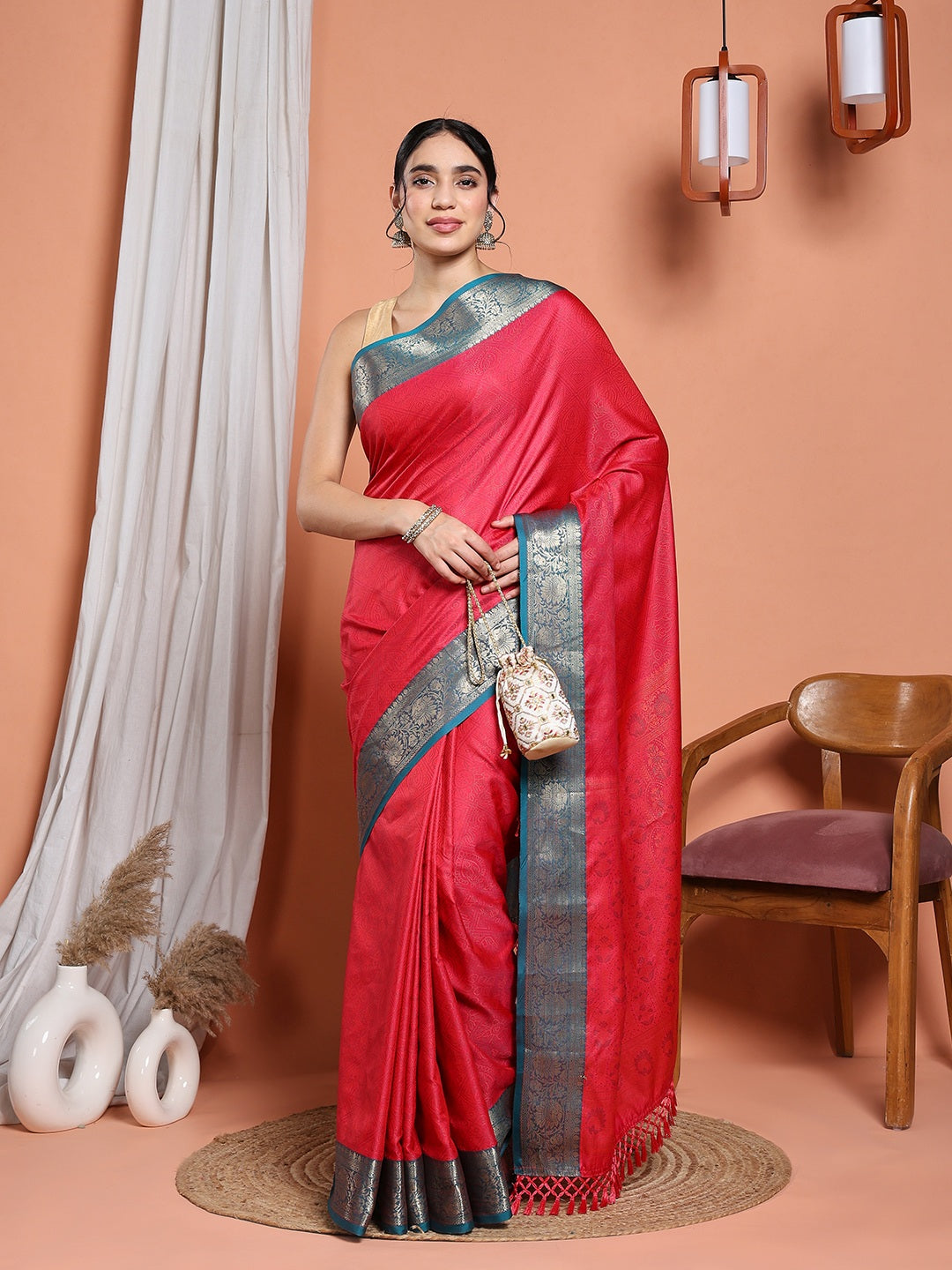 Woven Design Art Silk Lake Blue Saree