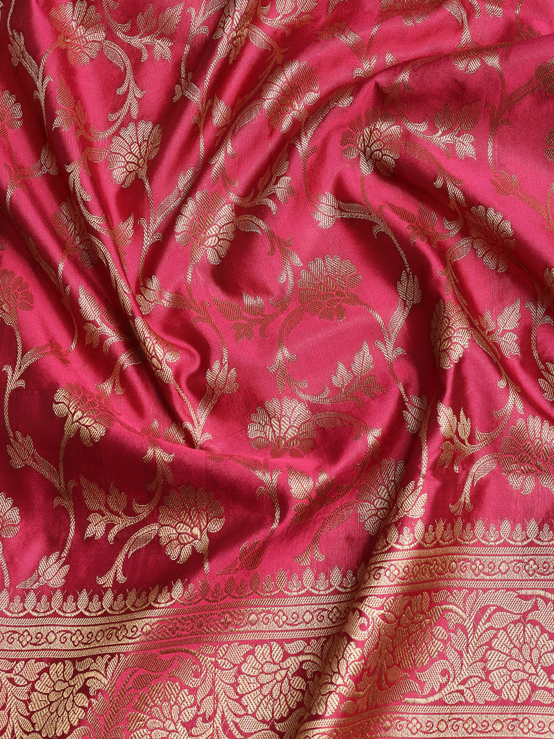 Woven Banarasi Chanderi Unstitched Suit With Dupatta