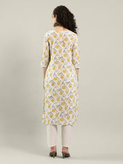 Printed Cotton Blend Kurta & Pants