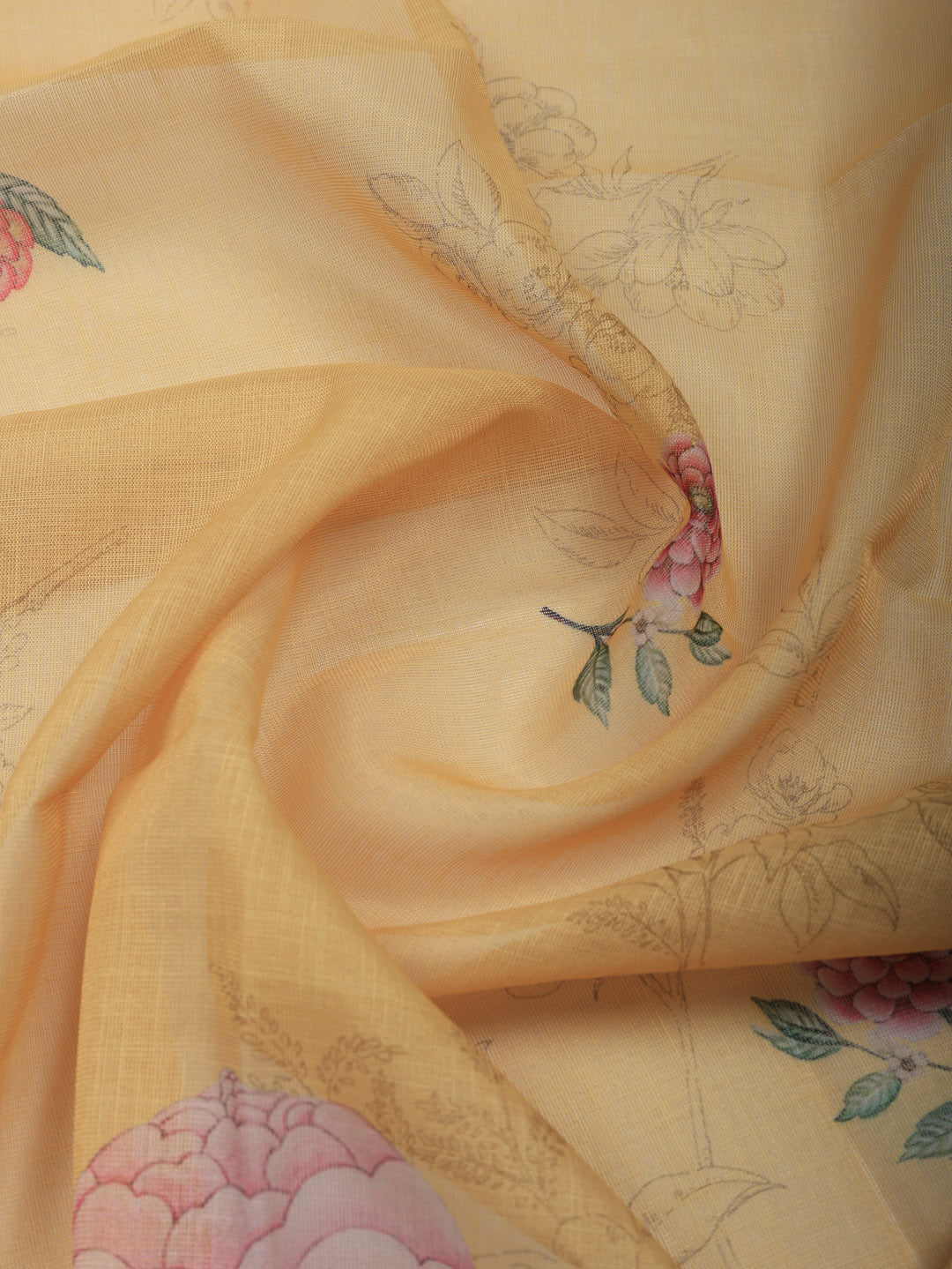 Embroidered Tissue Unstitched Suit With Pant &amp; Dupatta