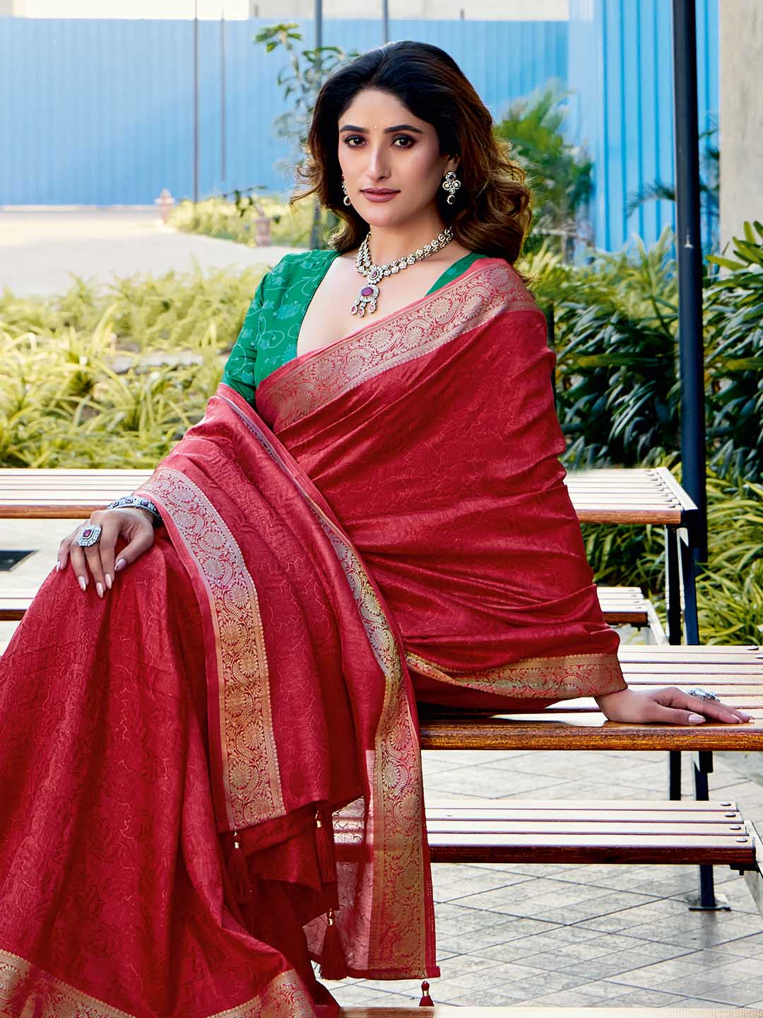 Zari Border Art Silk Saree