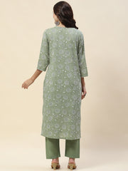 Printed Cotton Kurta Set