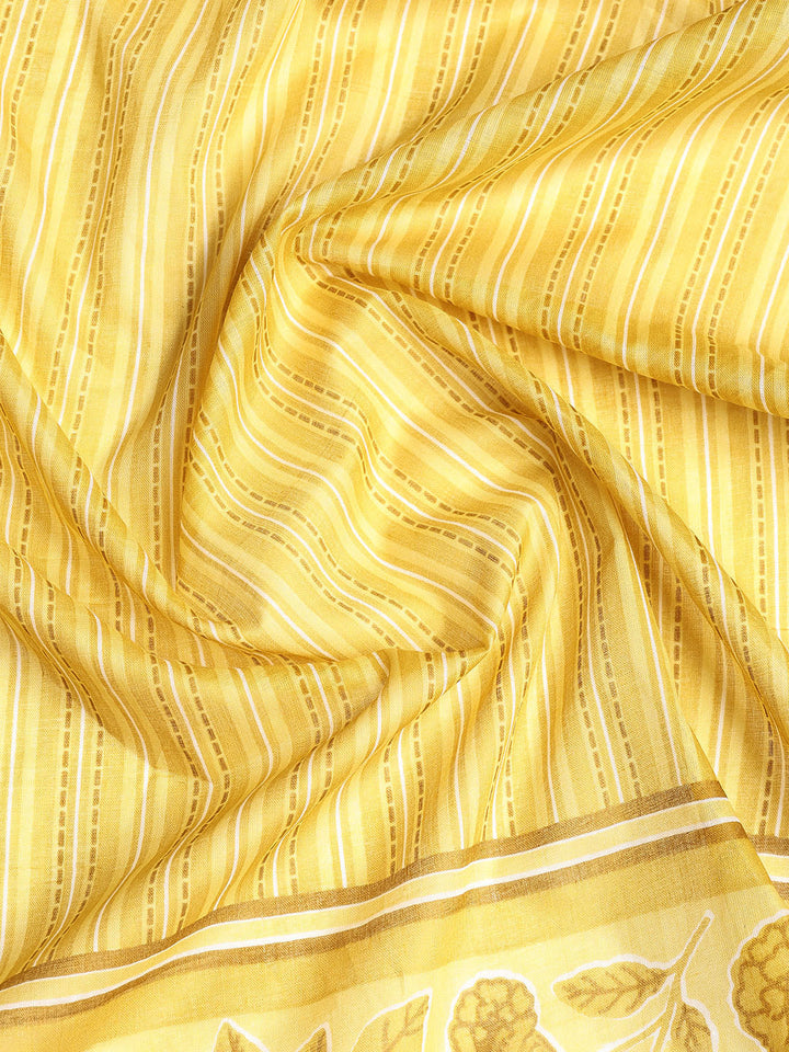 Printed Cotton Printed Unstitched Suit With Dupatta