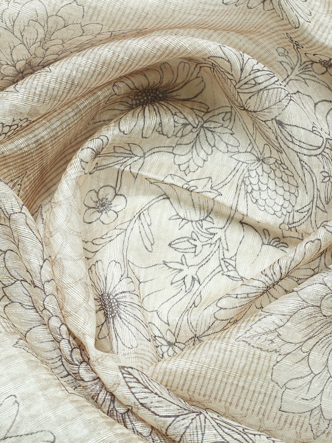 Embroidered Chanderi Unstitched Suit With Pant &amp; Dupatta