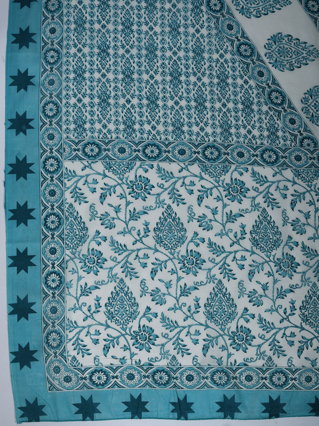 Printed Cotton Blend Suit With Pant &amp; Dupatta
