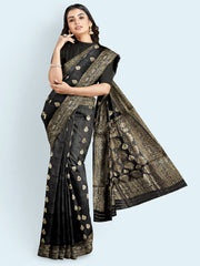 Zari Booti Woven Art Silk Saree