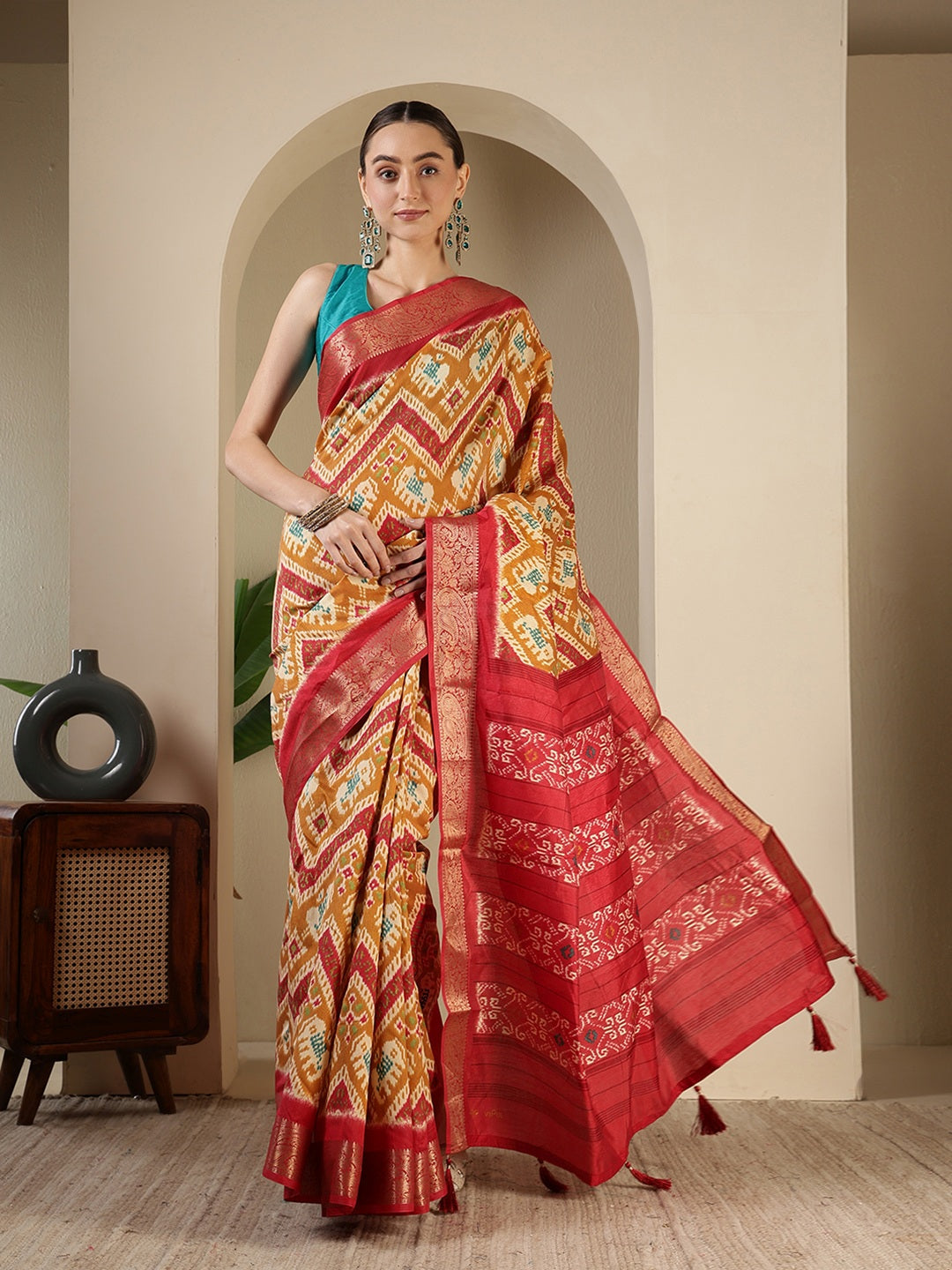 Digital Printed Art Silk Saree