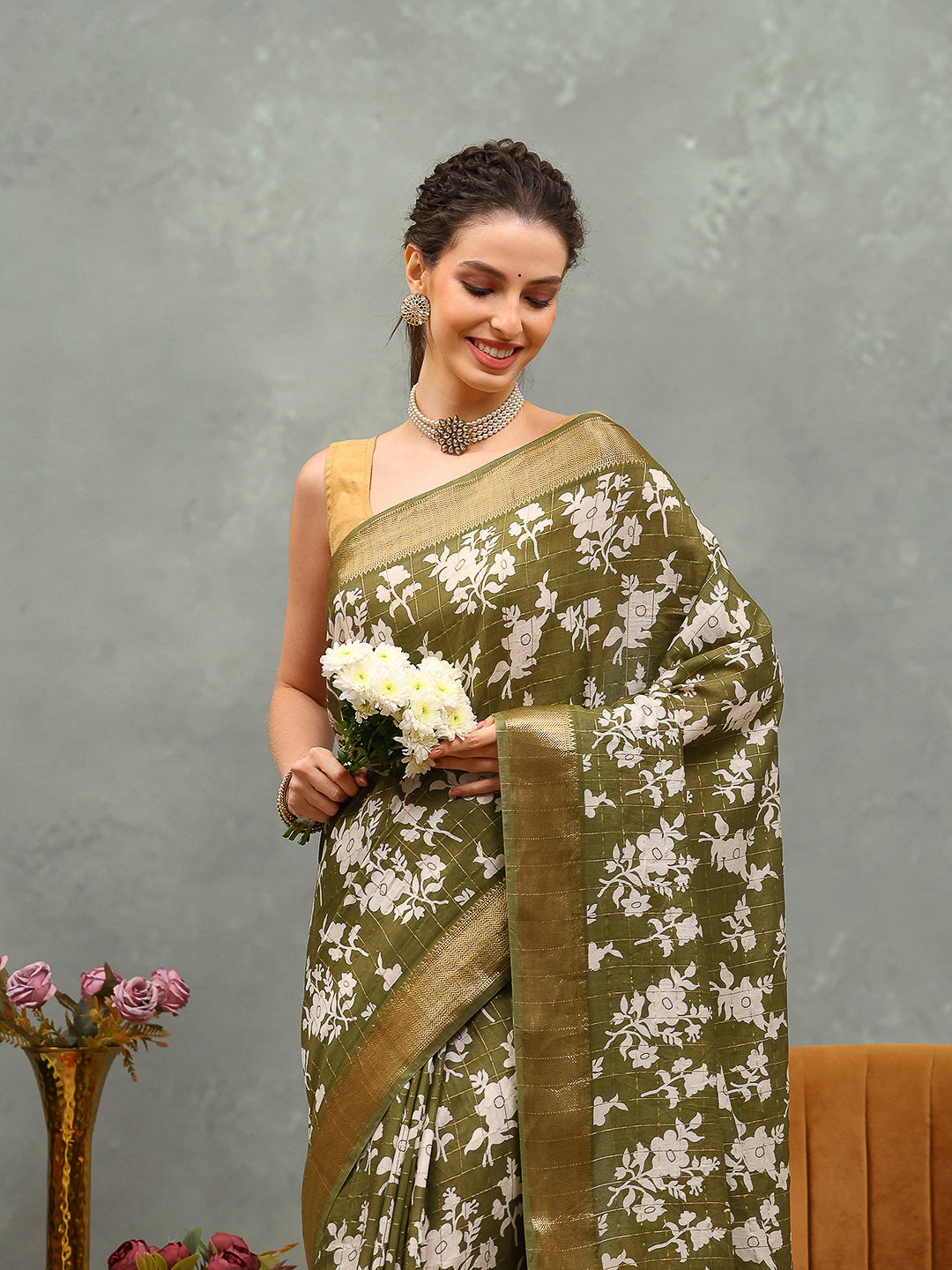 Digital Printed Art Silk Saree