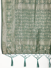 Zari Border Georgette Woven Saree