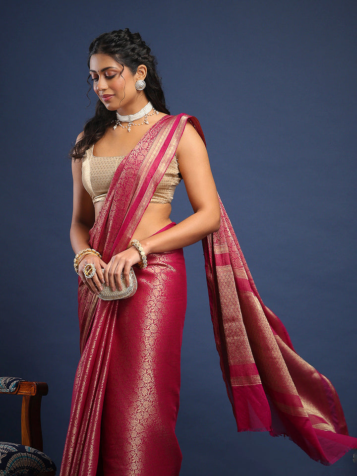 Plain Crepe Saree