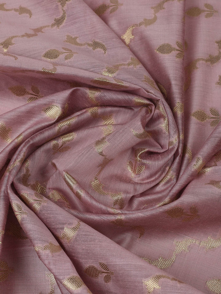 Woven Design Chanderi Unstitched Suit With Pant &amp; Dupatta