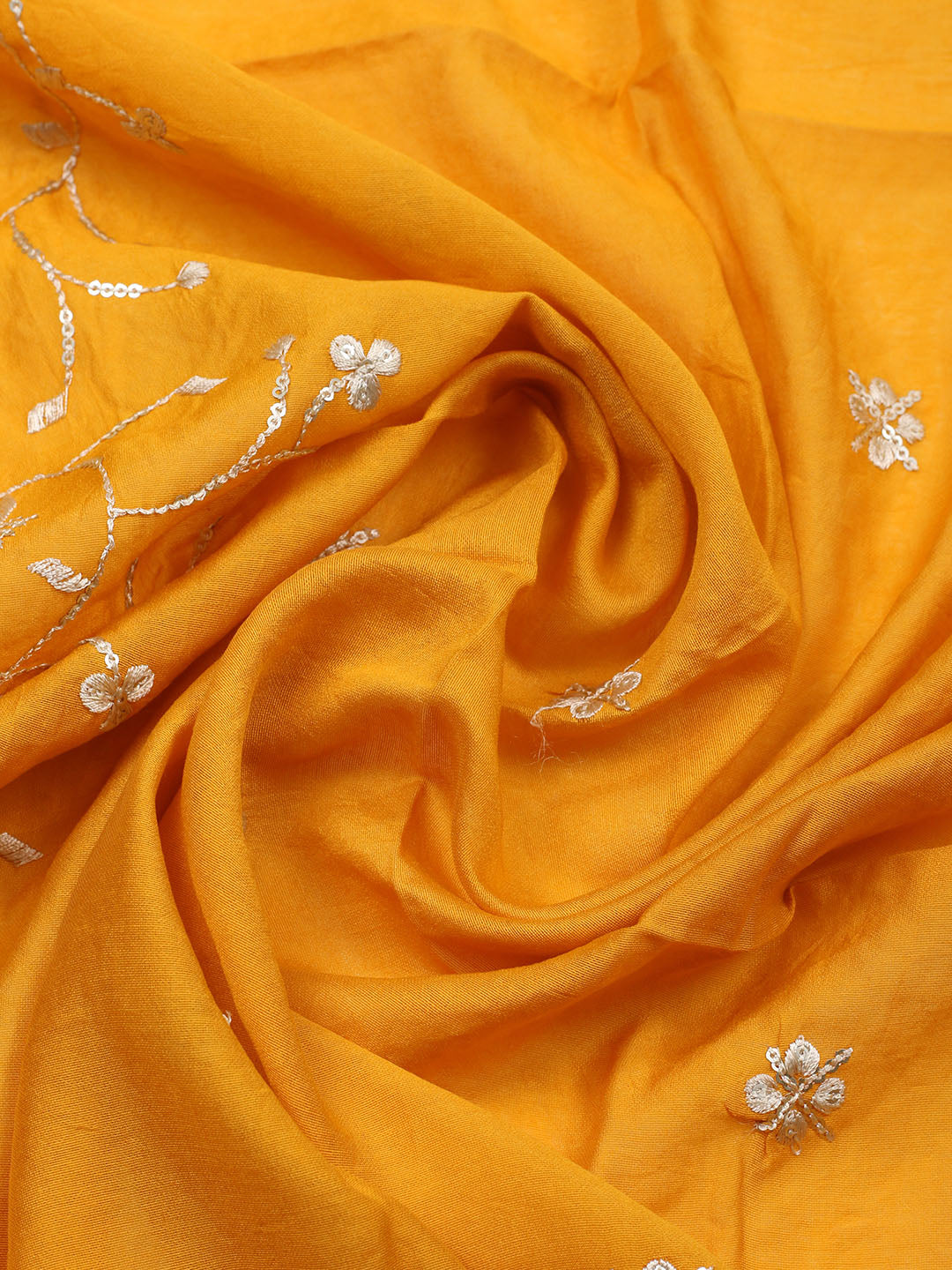 Embroidered Cotton Unstitched Suit With Pant &amp; Dupatta