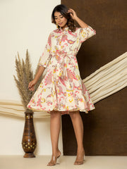 Floral Printed Cotton Dress