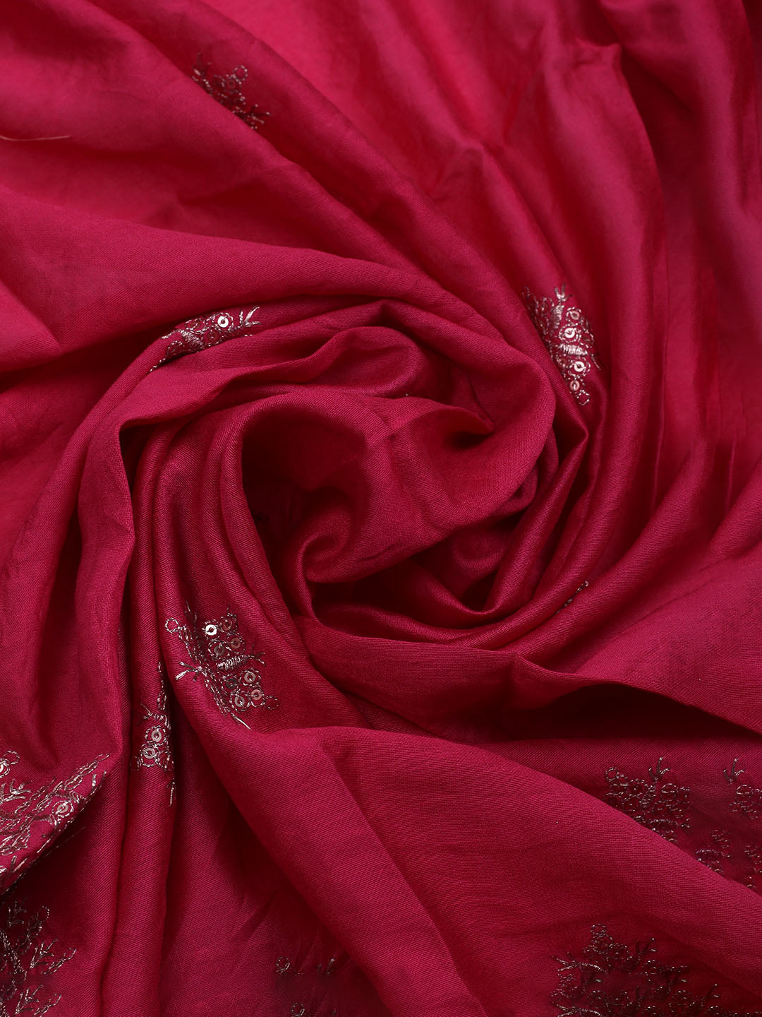 Sequence Work Chanderi Unstitched Suit With Dupatta