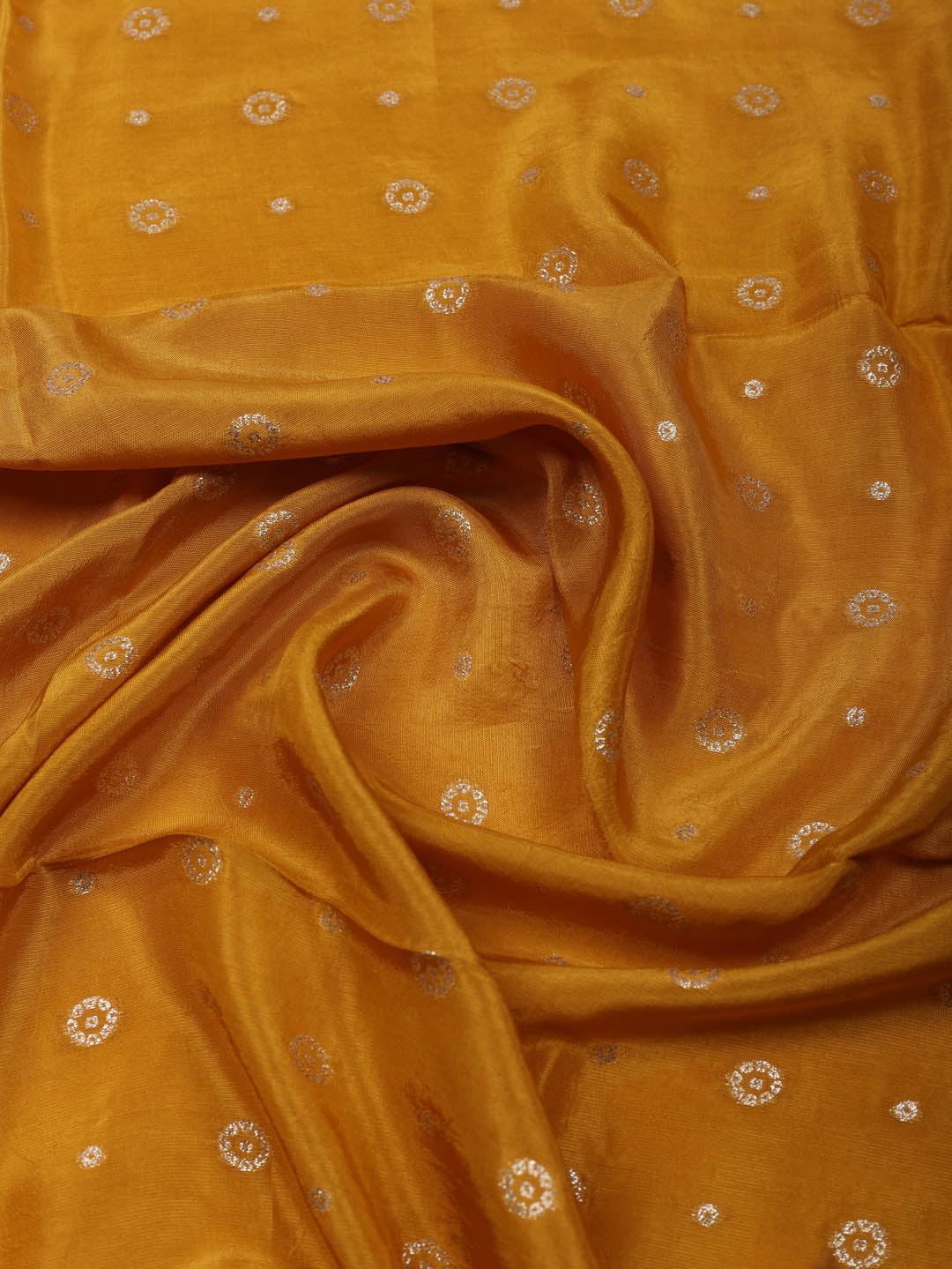 Embroidered Chanderi Unstitched Suit With Pant &amp; Dupatta