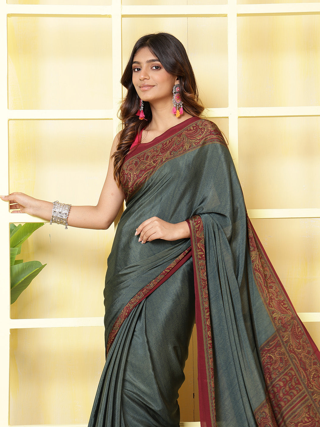 Digital Printed Crepe Saree
