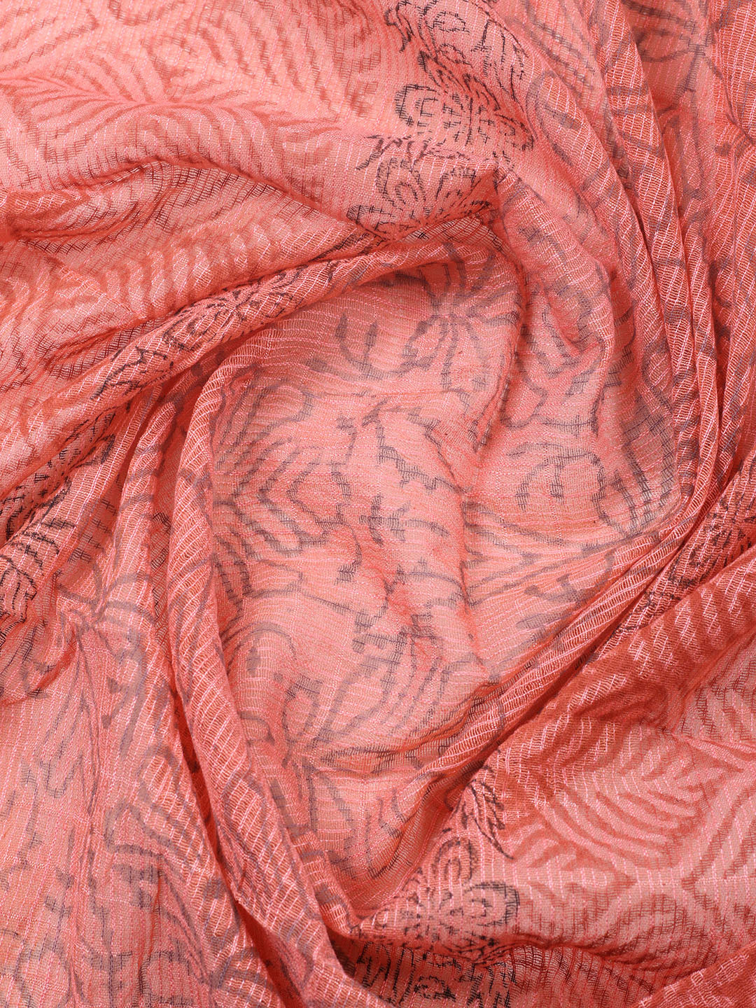 Printed Cotton Blend Unstitched Suit With Pant &amp; Dupatta