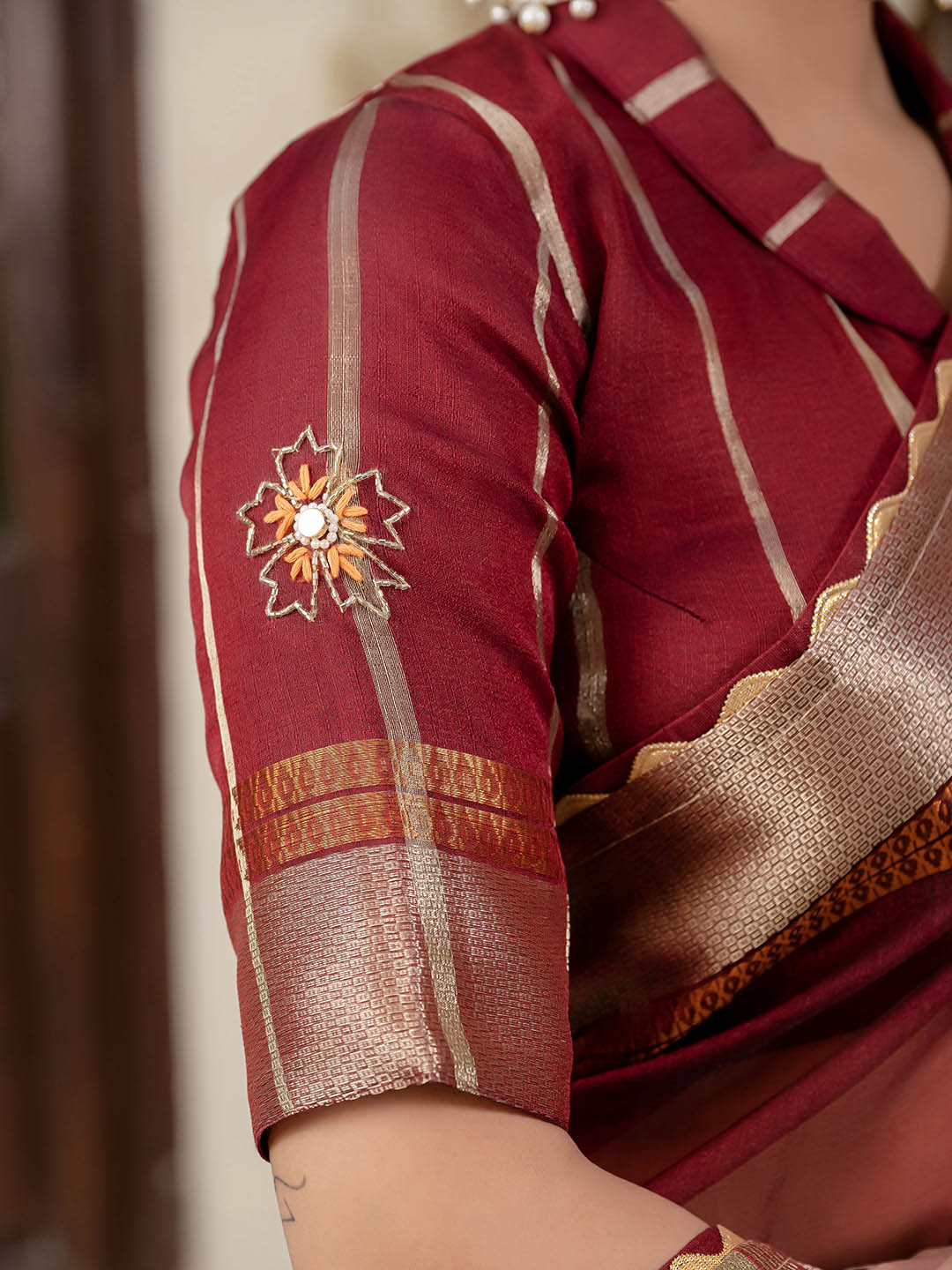 Woven Border Tissue Saree
