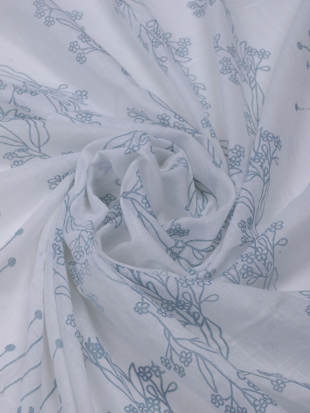 Printed Cotton Blend Unstitched Suit With Dupatta