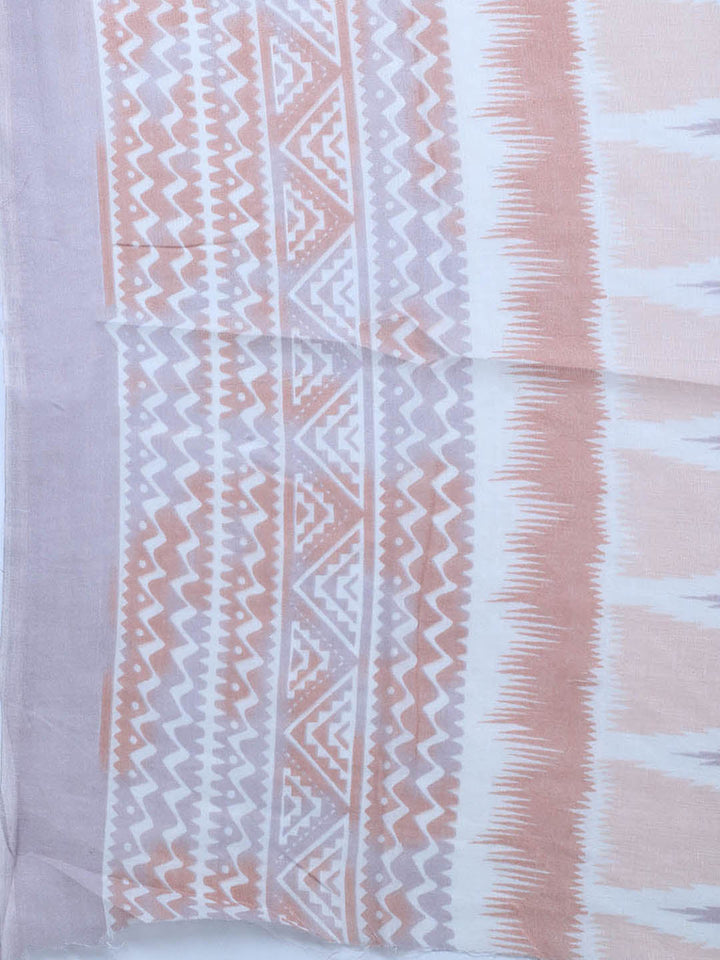 Printed Cotton Blend Unstitched Suit With Pant &amp; Dupatta