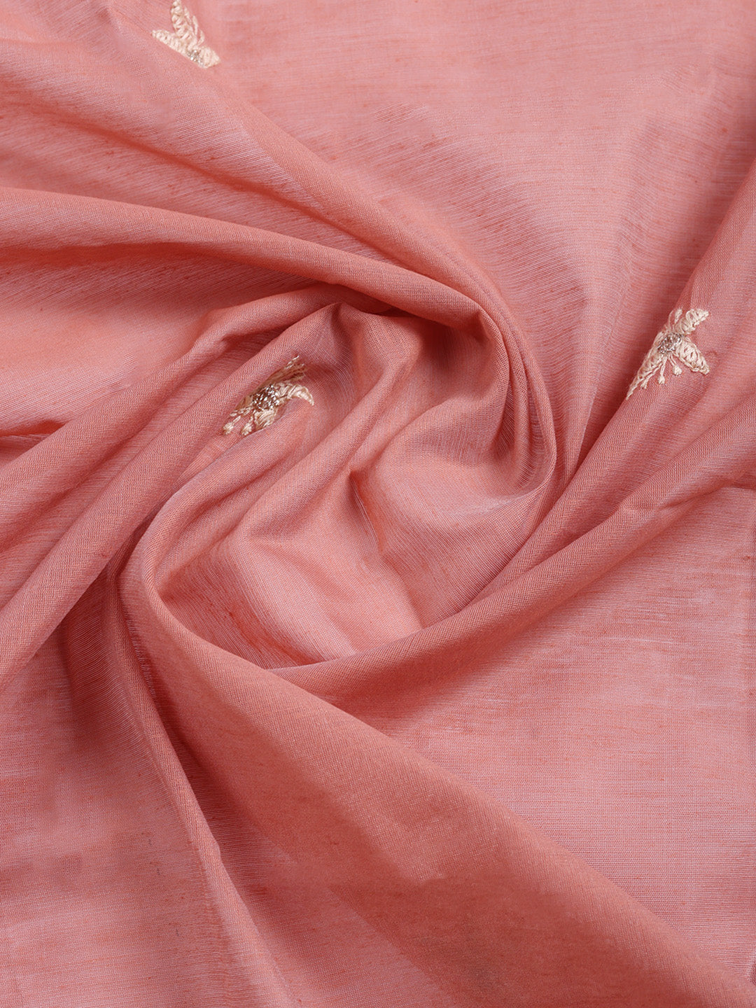 Embroidered Cotton Blend Unstitched Suit With Pant &amp; Dupatta