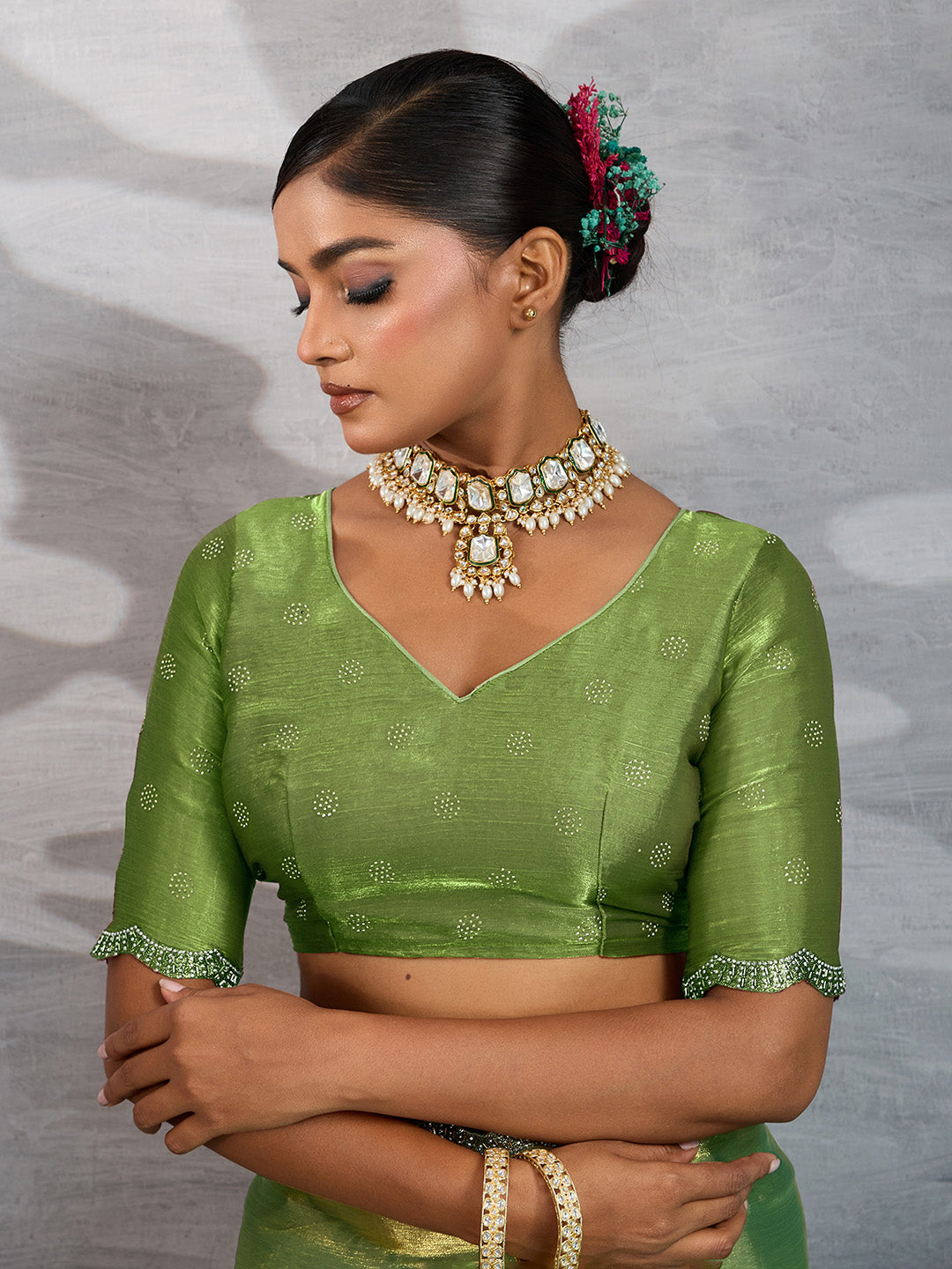 Embroidered Chiffon Saree