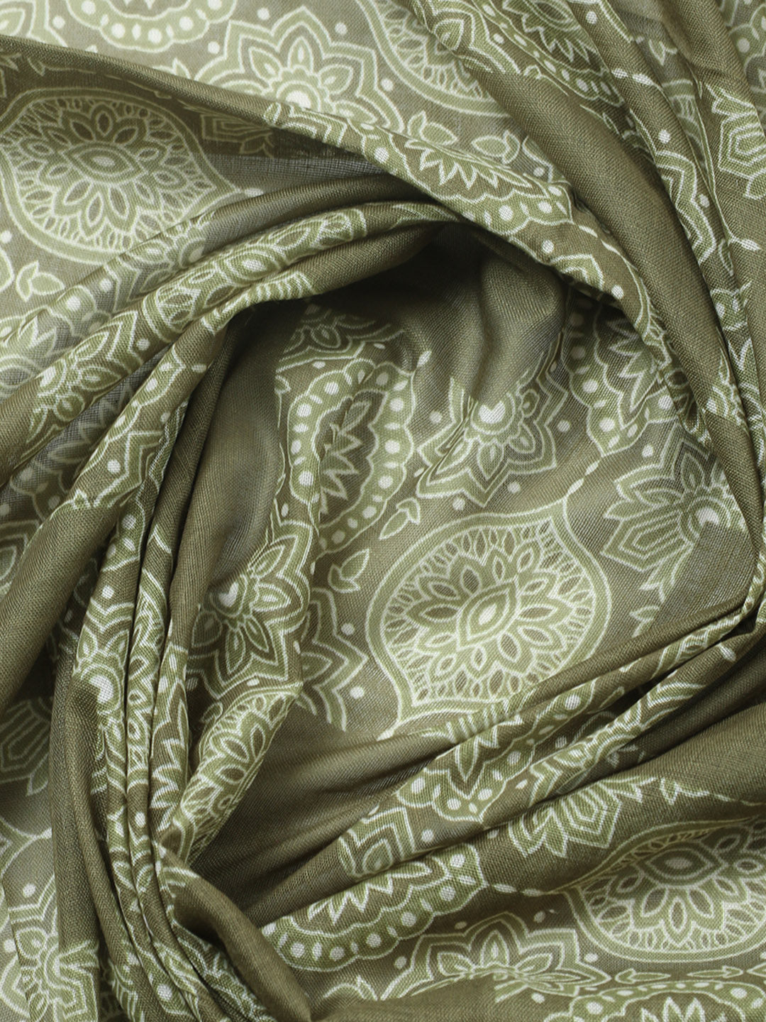 Printed Cotton Blend Unstitched Suit With Pant &amp; Dupatta