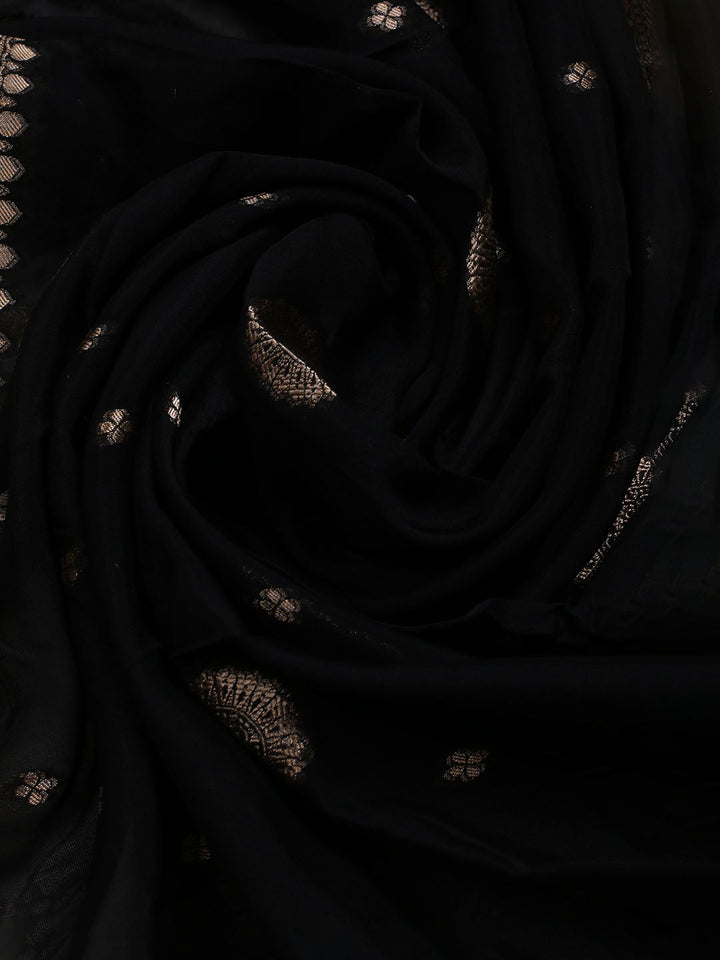 Woven Chanderi Unstitched Suit With Dupatta