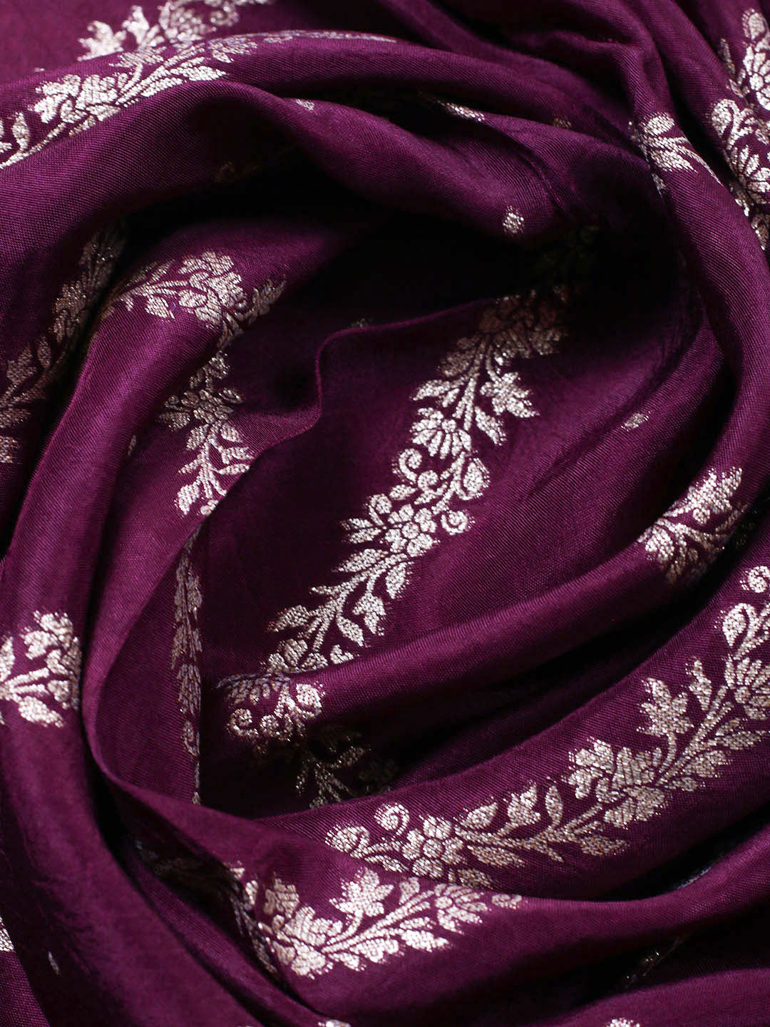 Woven Design Chanderi Unstitched Suit With Pant &amp; Dupatta