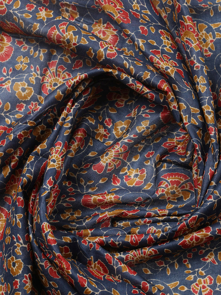 Printed Cotton Blend Unstitched Suit With Pant &amp; Dupatta