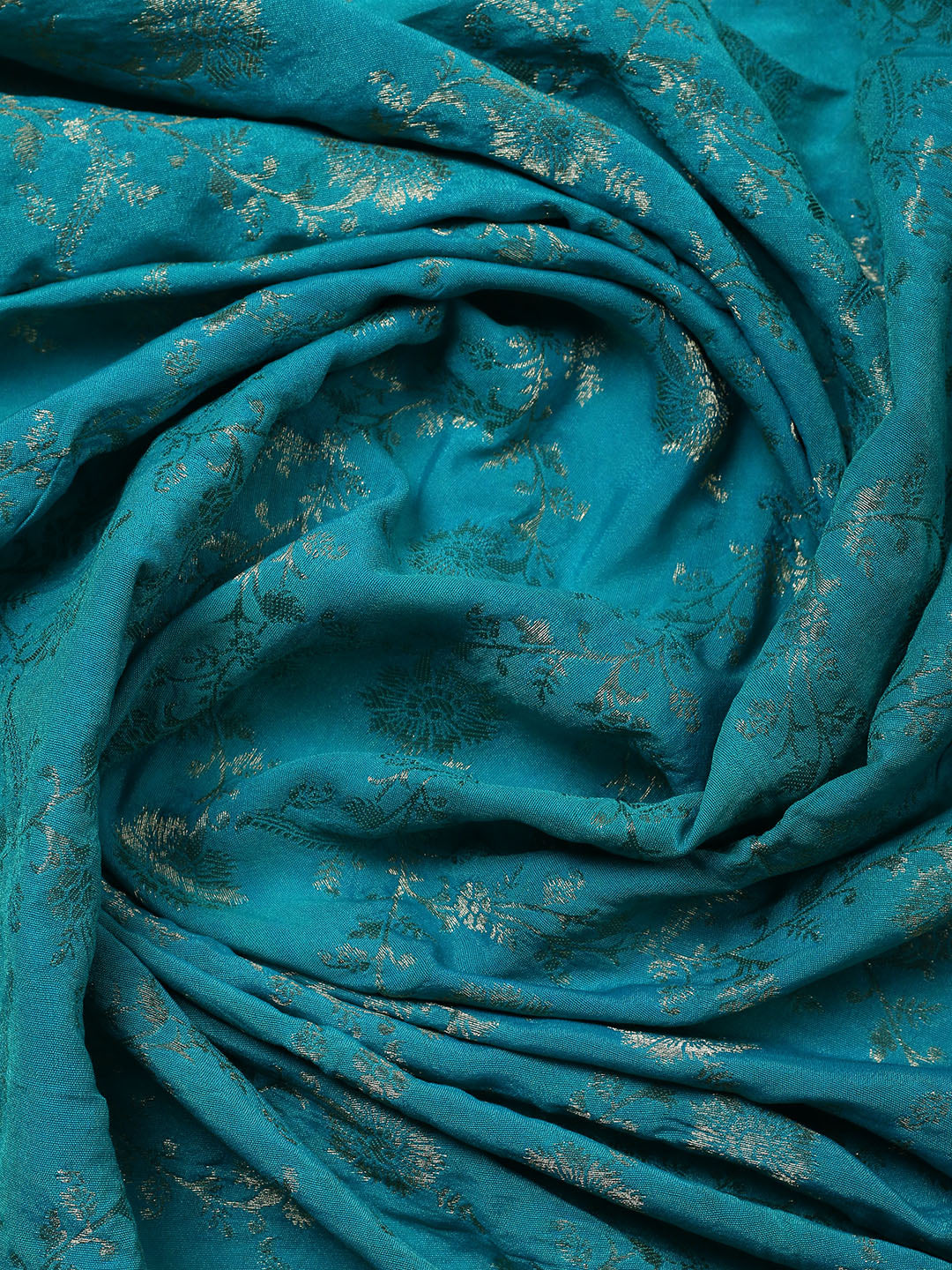 Woven Design Chanderi Unstitched Suit With Pant &amp; Dupatta
