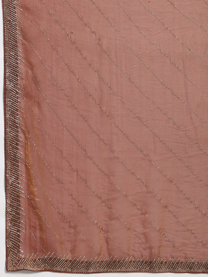 Stone Work Embellished Tissue Saree