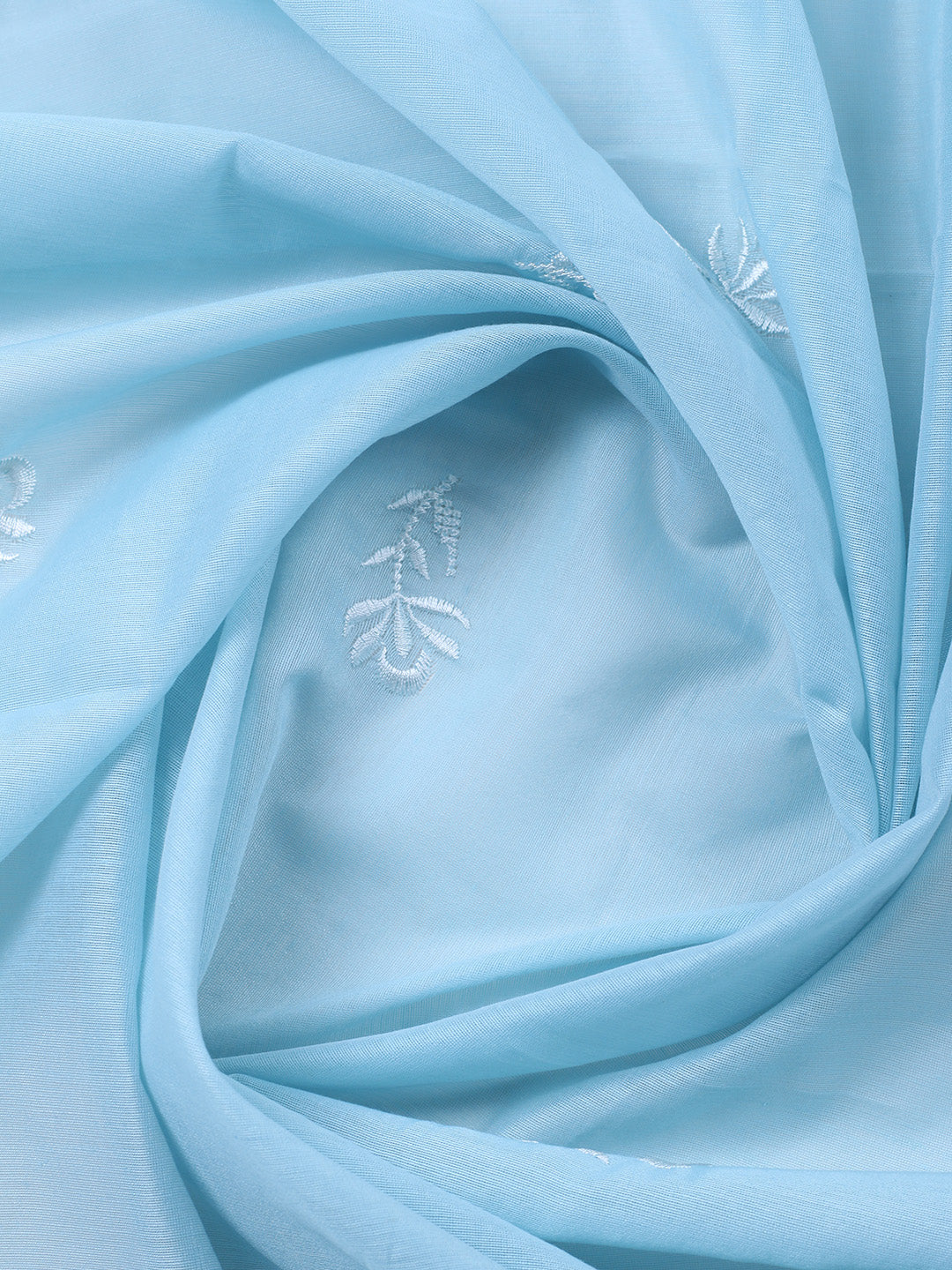 Embroidered Cotton Blend Unstitched Suit With Pant &amp; Dupatta