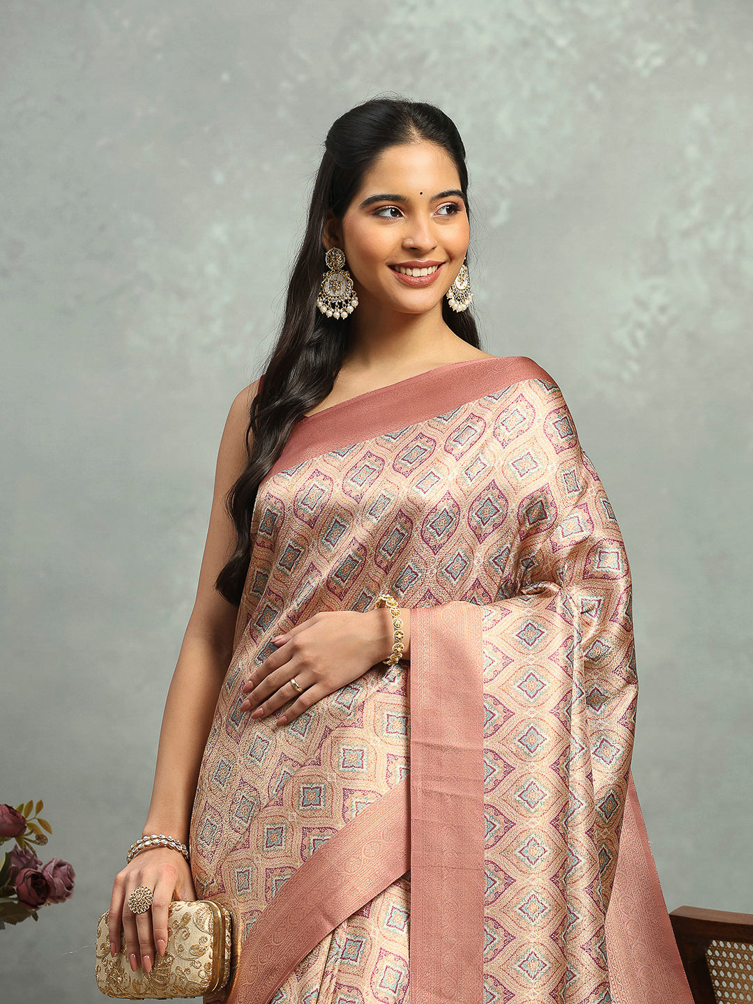 Digital Printed Art Silk Saree