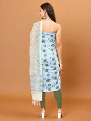 Printed Cotton Unstitched Suit With Dupatta