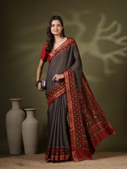 Digital Printed Art Silk Saree
