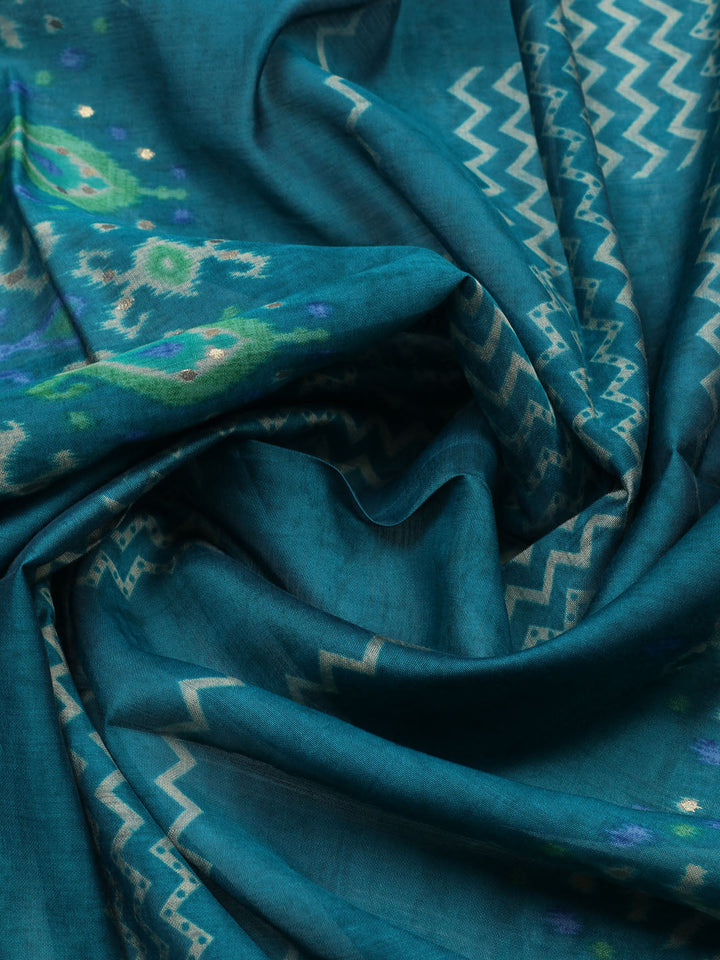 Embroidered Cotton Unstitched Suit With Pant &amp; Dupatta