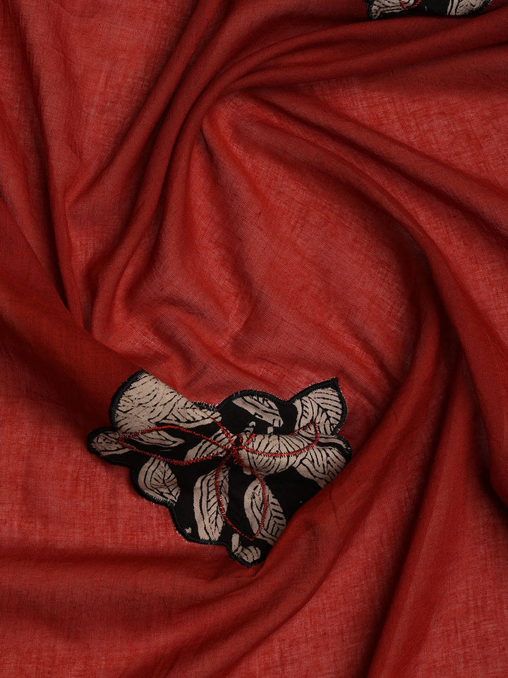 Printed Cotton Blend Unstitched Suit With Dupatta