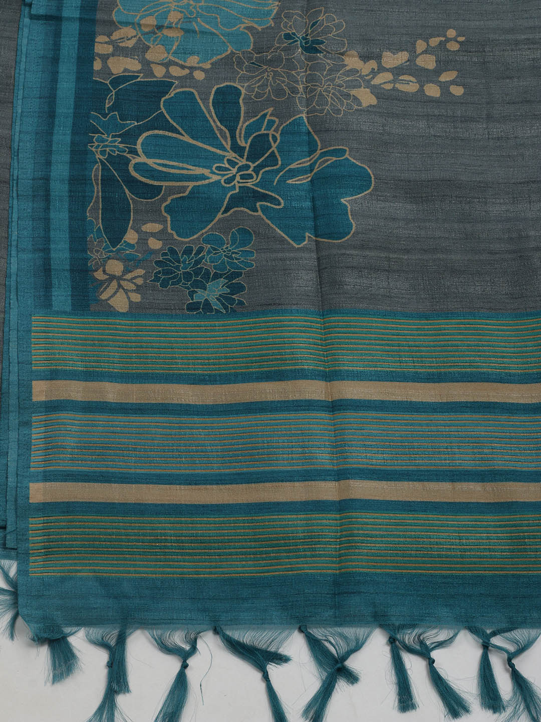Printed Tussar Saree