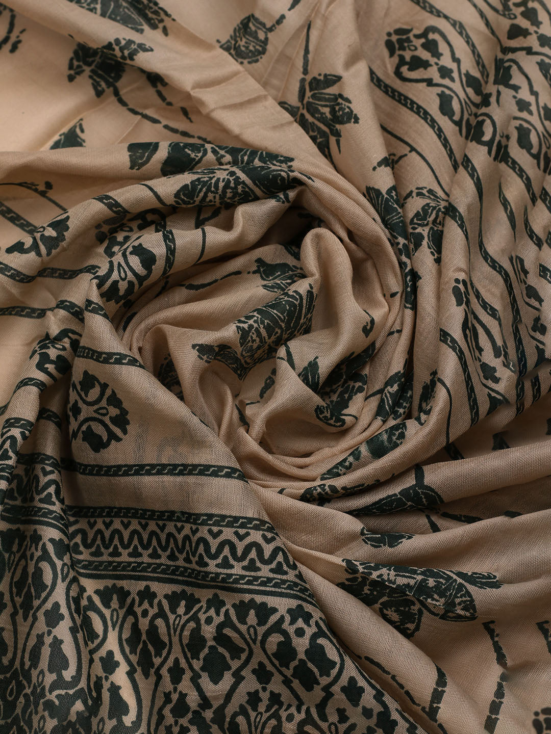 Printed Cotton Blend Unstitched Suit With Dupatta