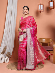 Woven Design Satin Saree