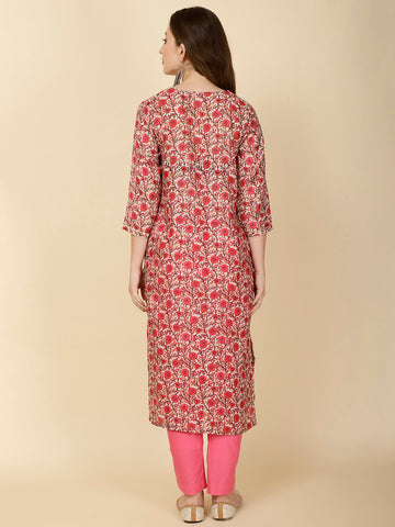 Printed Cotton Kurta Set