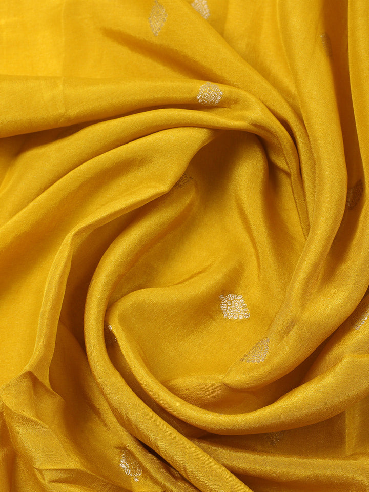 Woven Design Chanderi Unstitched Suit With Pant &amp; Dupatta