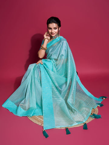 Zari Booti Woven Organza Woven Saree